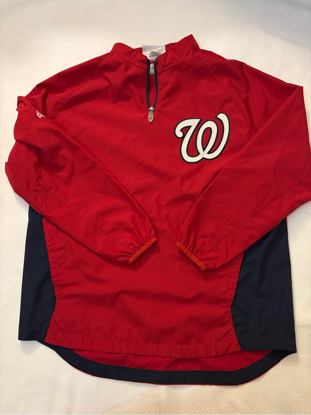 Washington Nationals Red Pullover Windbreaker - Youth Large